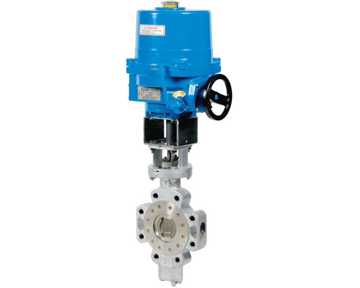 Carbon steel triple offset butterfly valve 1118 DN100 + NA28 230V AC